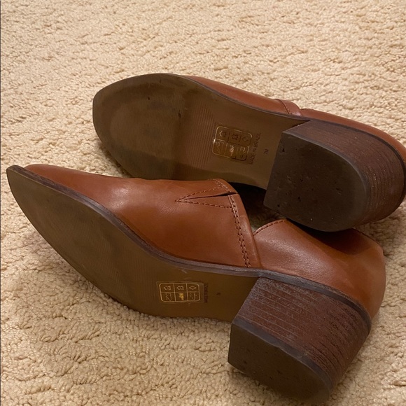 Madewell brown leather slip on shoes - Picture 4 of 5